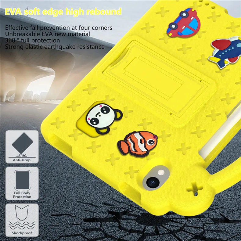 EVA Bear Stand Case For iPad 10th Air 4 5 10.9 Pro 11 10.5 9.7 2017 2018 Air 3 2 1 10.2 7-8-9th Kids Cover For Mini 1 2 3 4 5 6