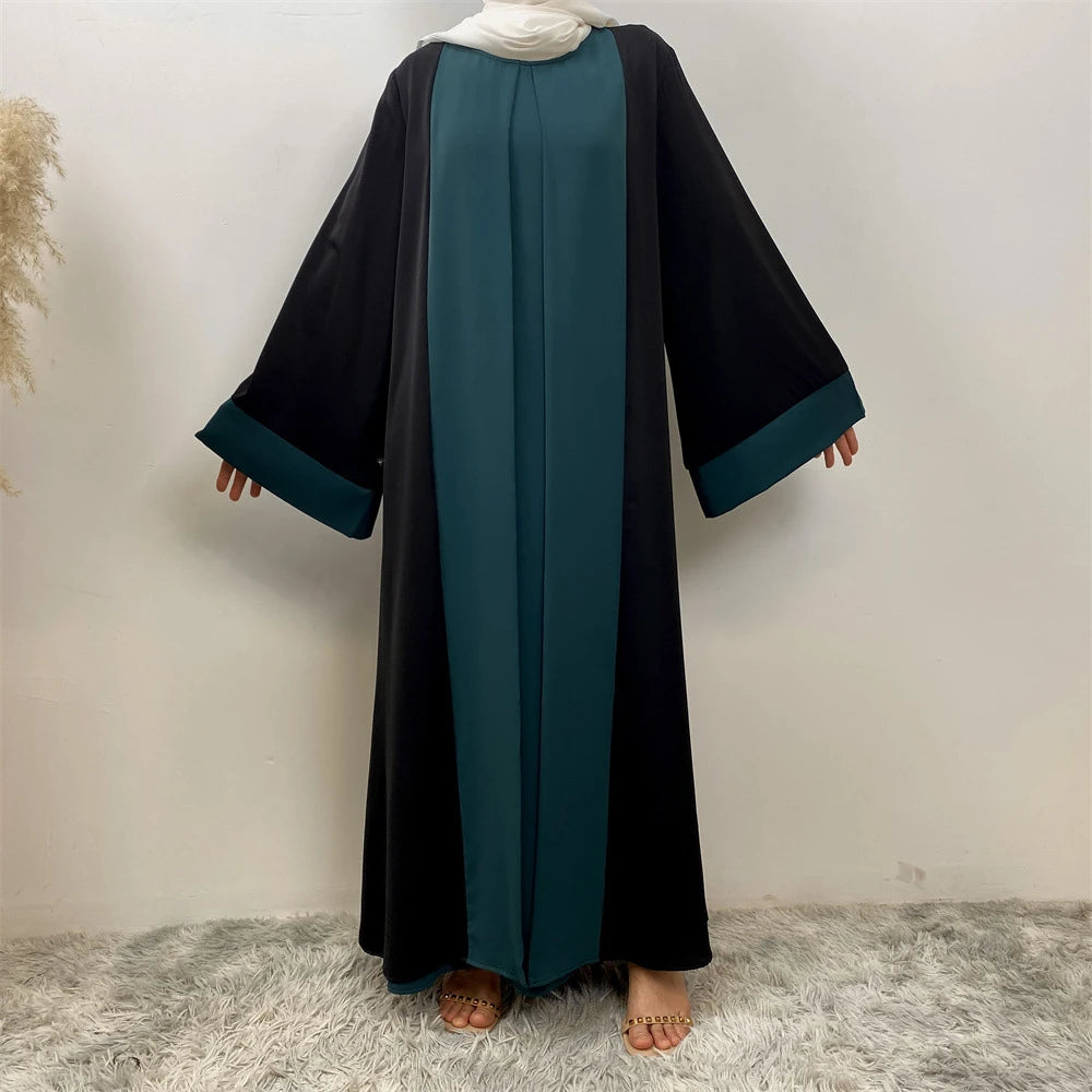 Ramadan Eid Muslim Abaya Dubai Luxury Splicing Fake Two Pieces Abayas For Women Kaftan Modest Dress Islam Caftan Marocain Femme