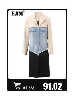 [EAM] High Elastic Waist Linen Dot Embroidery Wide Leg Long Pants New Trousers Women Fashion Tide Spring Autumn 2025 1DJ1548