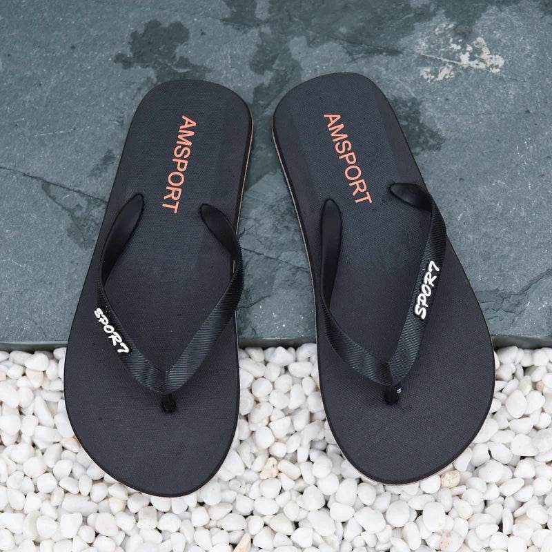 Men's flip flops for summer wear, new outdoor daily anti slip splint flip flops for men's beach shoes