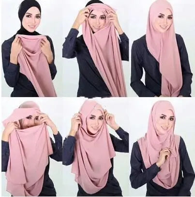 Hot Double Loop Jersey Hijabs Instant Hijab Scarf Women Muslim Headscarf Cotton Shawls Islamic Bandana Turbans for Women Turban