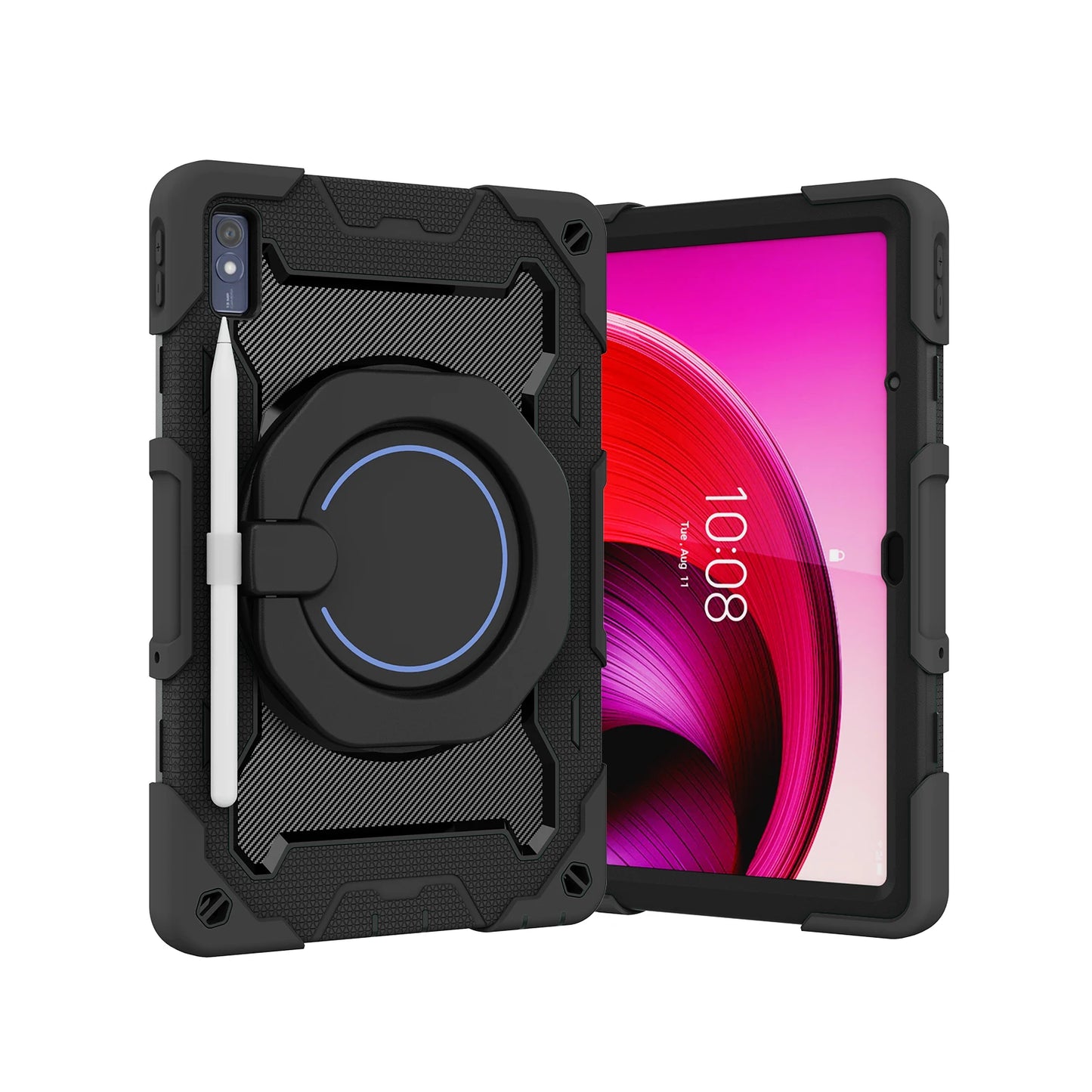 Armor Case For Lenovo Xiaoxin Pad 10.6 2022 Tab M10 Plus 3rd Gen TB-125F 128F 360 Rotating Cover For M10 P11 5G With Handle Grip