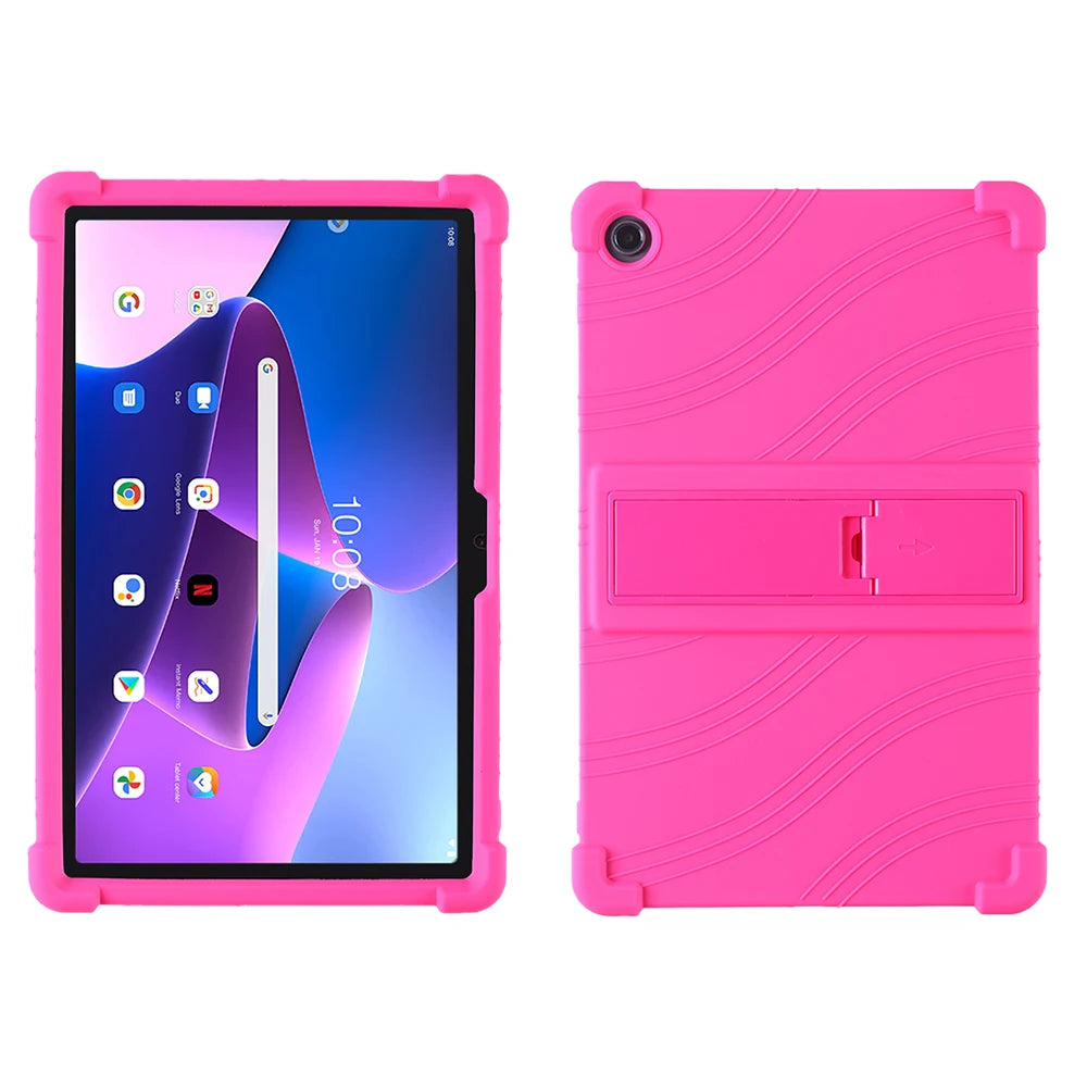 Stand Case for Lenovo Xiaoxin Pad 10.6" 2022 Tab M10 Plus 3rd Gen TB125 TB128FU XU K10 Pro TB223FC TB226XC Soft Silicone Cover