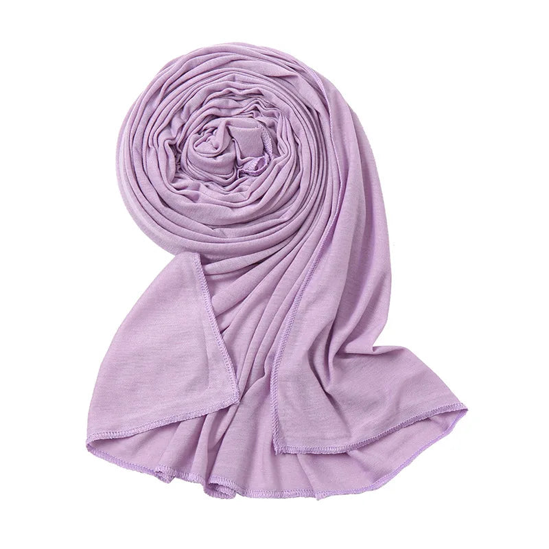 New 43 Colors Modal Cotton Jersey Hijab Scarf For Muslim Women Shawl Plain Hijabs Scarves Headscarf African Lady Turban Ramadan