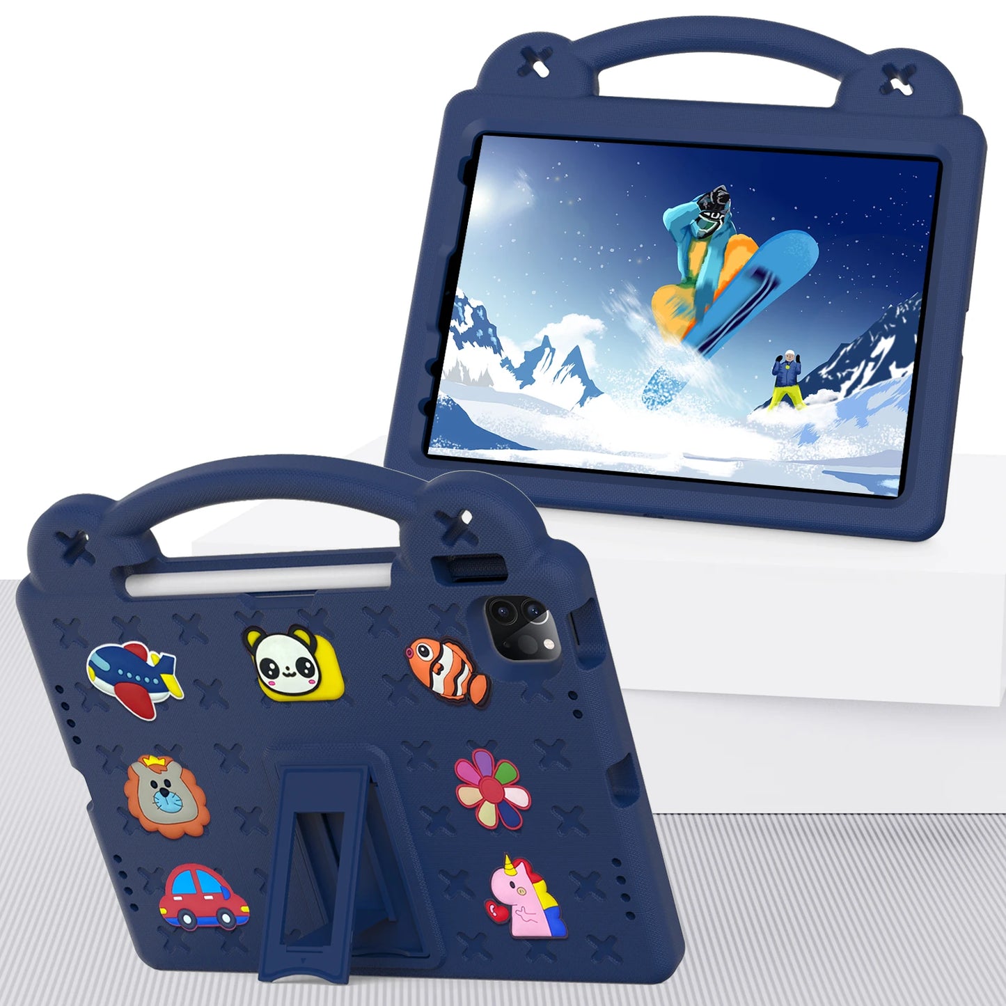 EVA Bear Stand Case For iPad 10th Air 4 5 10.9 Pro 11 10.5 9.7 2017 2018 Air 3 2 1 10.2 7-8-9th Kids Cover For Mini 1 2 3 4 5 6