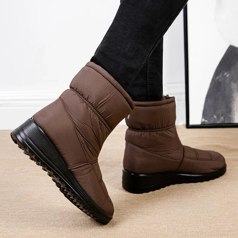 Waterproof Snow Boots for Women Warm Shoes for Women Fur Ankle Boots Non Slip Cotton Padded Shoes Female New Zipper Botas Mujer