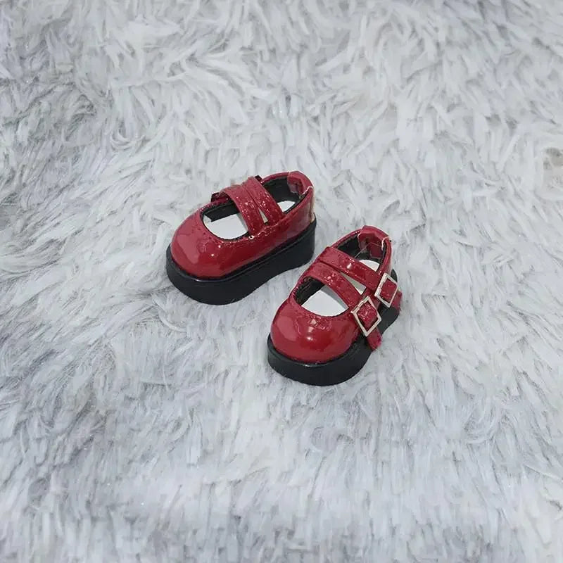 4 points BJD doll shoes 1/4 baby shoes thick high heels leather shoes bjd4 points mdd doll clothes accessories