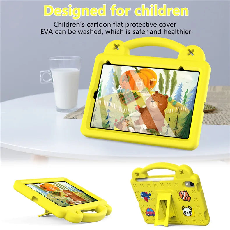 EVA Bear Stand Case For iPad 10th Air 4 5 10.9 Pro 11 10.5 9.7 2017 2018 Air 3 2 1 10.2 7-8-9th Kids Cover For Mini 1 2 3 4 5 6