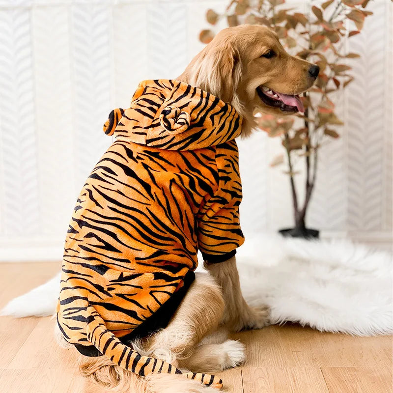 Pet Clothes for Medium Large Dogs Dog Pajama Coat Dog Hoody Winter Warm Fleece Golden Retriever Labrador Dogs Clothes Costume