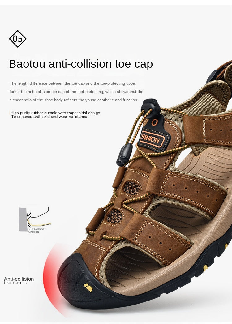 Summer Shoes for Men Breathable Mens Sandals Outdoor Hiking Water Beach Sandals Camping Fishing Climbing Man Sneakers