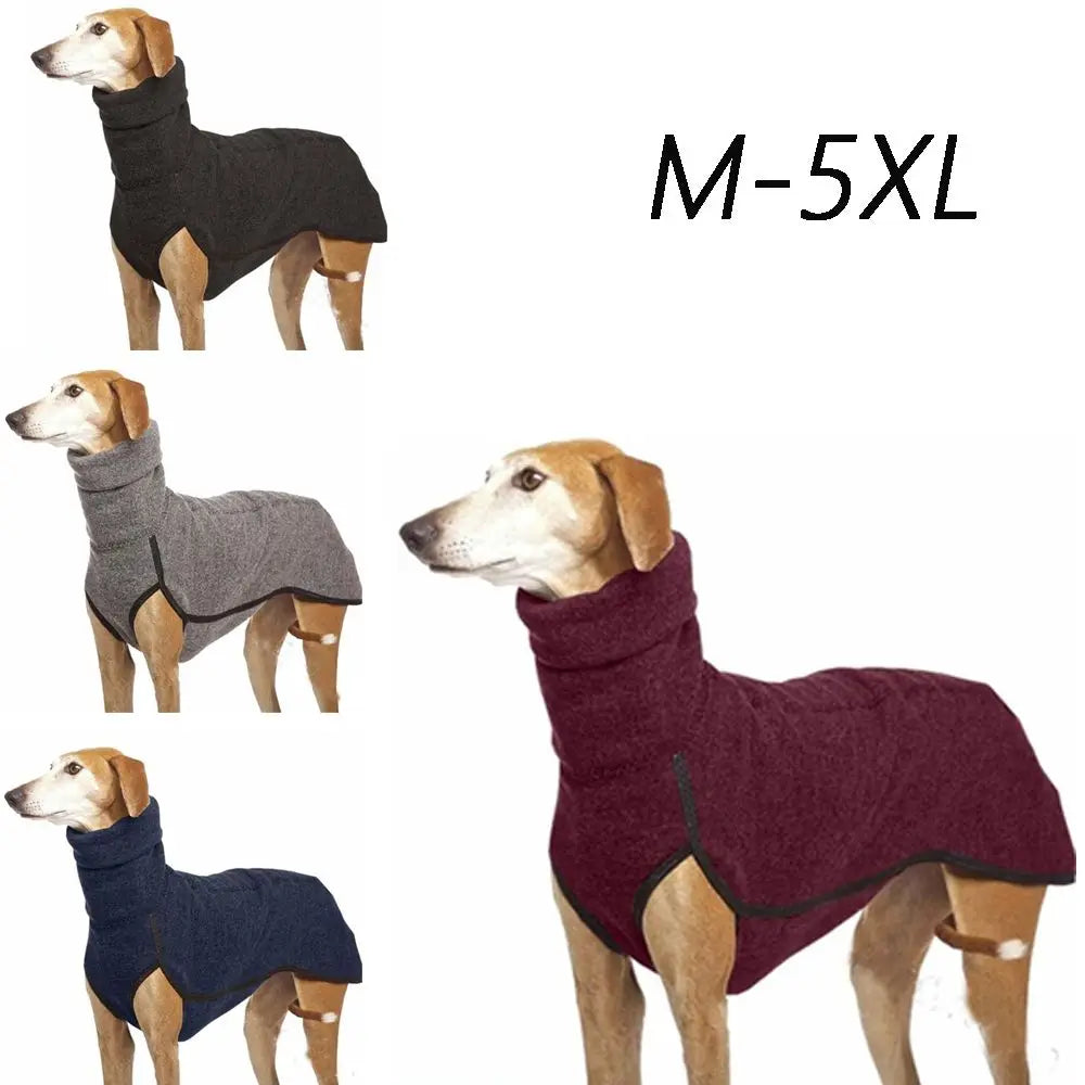 Dog Pet Winter High Collar Jumper Sweater Medium Big Dog Coat Jacket Great Dane Greyhound Pitbull Clothing Pets Clothes