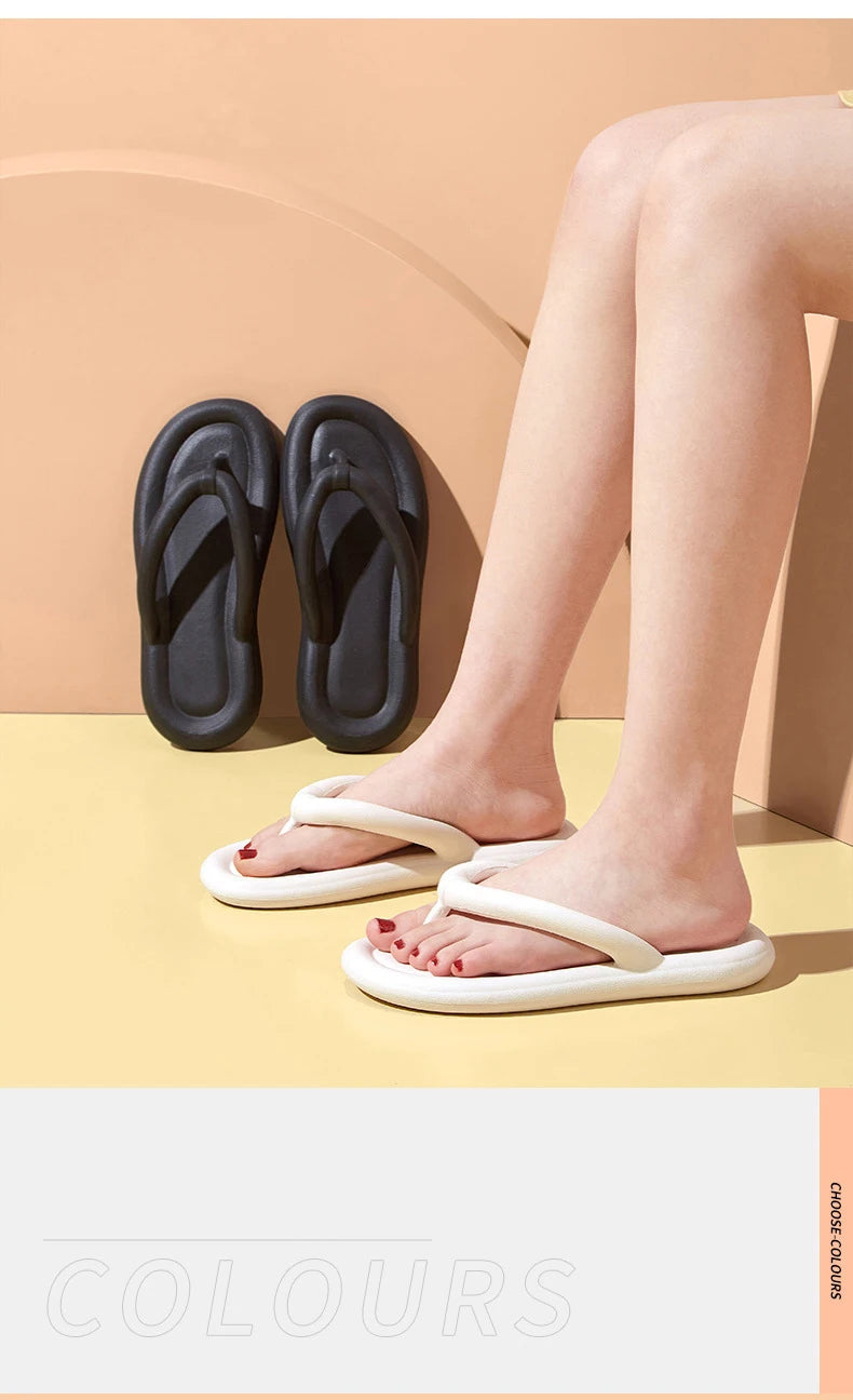 Women Slippers Flip Flops Flat Lightweight Comfortable EVA Breathable Holiday Style Beach Shower Summer 5 Colours 36-41