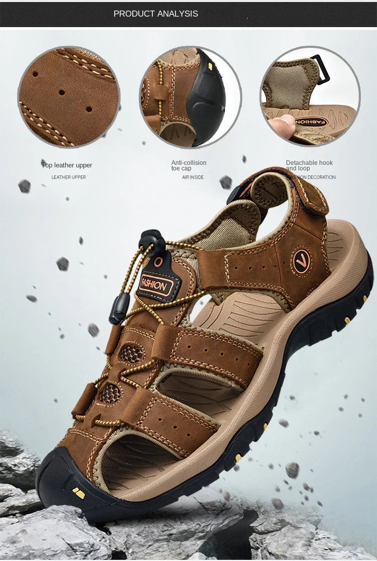 Summer Shoes for Men Breathable Mens Sandals Outdoor Hiking Water Beach Sandals Camping Fishing Climbing Man Sneakers