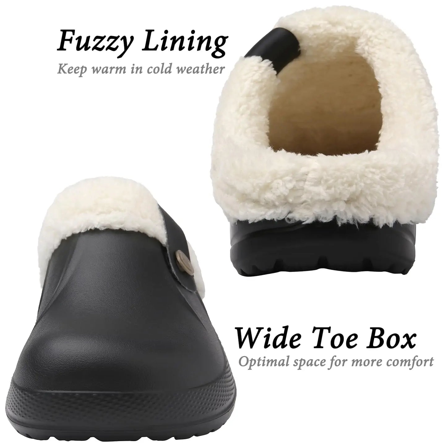 Bebealy Classic Women Men Garden Shoes Outdoor Men Antiskid Slippers Warm Women Waterproof Slippers Indoor Fuzzy Fluffy Slippers