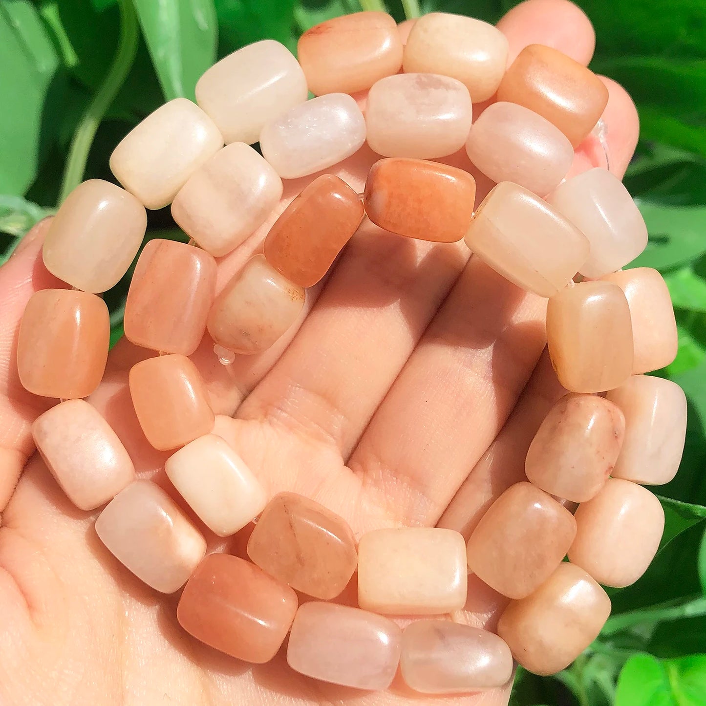 8x12mm Natural Blue Turquoises Rhodonite Amazonite Stone Beads Irregular Rectangle Bracelet Loose Beads for Jewelry DIY Making