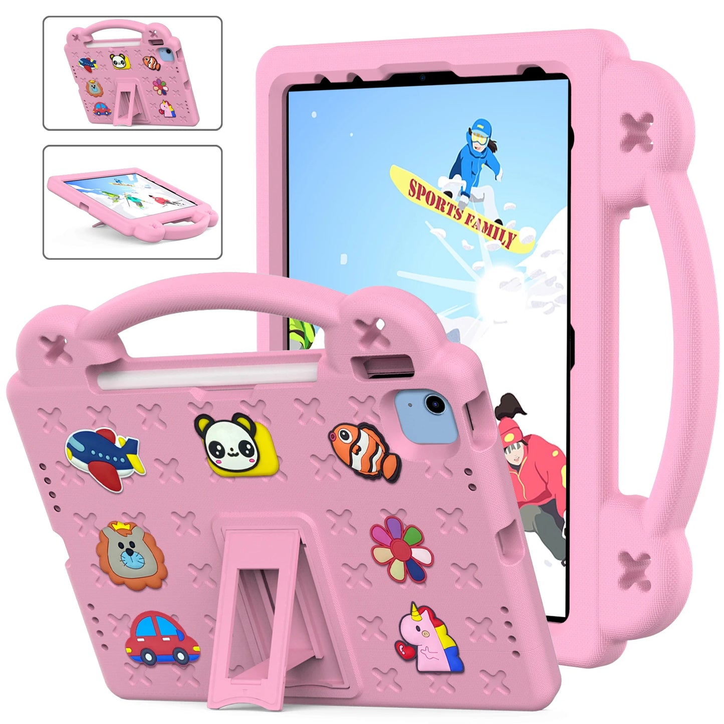 EVA Bear Stand Case For iPad 10th Air 4 5 10.9 Pro 11 10.5 9.7 2017 2018 Air 3 2 1 10.2 7-8-9th Kids Cover For Mini 1 2 3 4 5 6