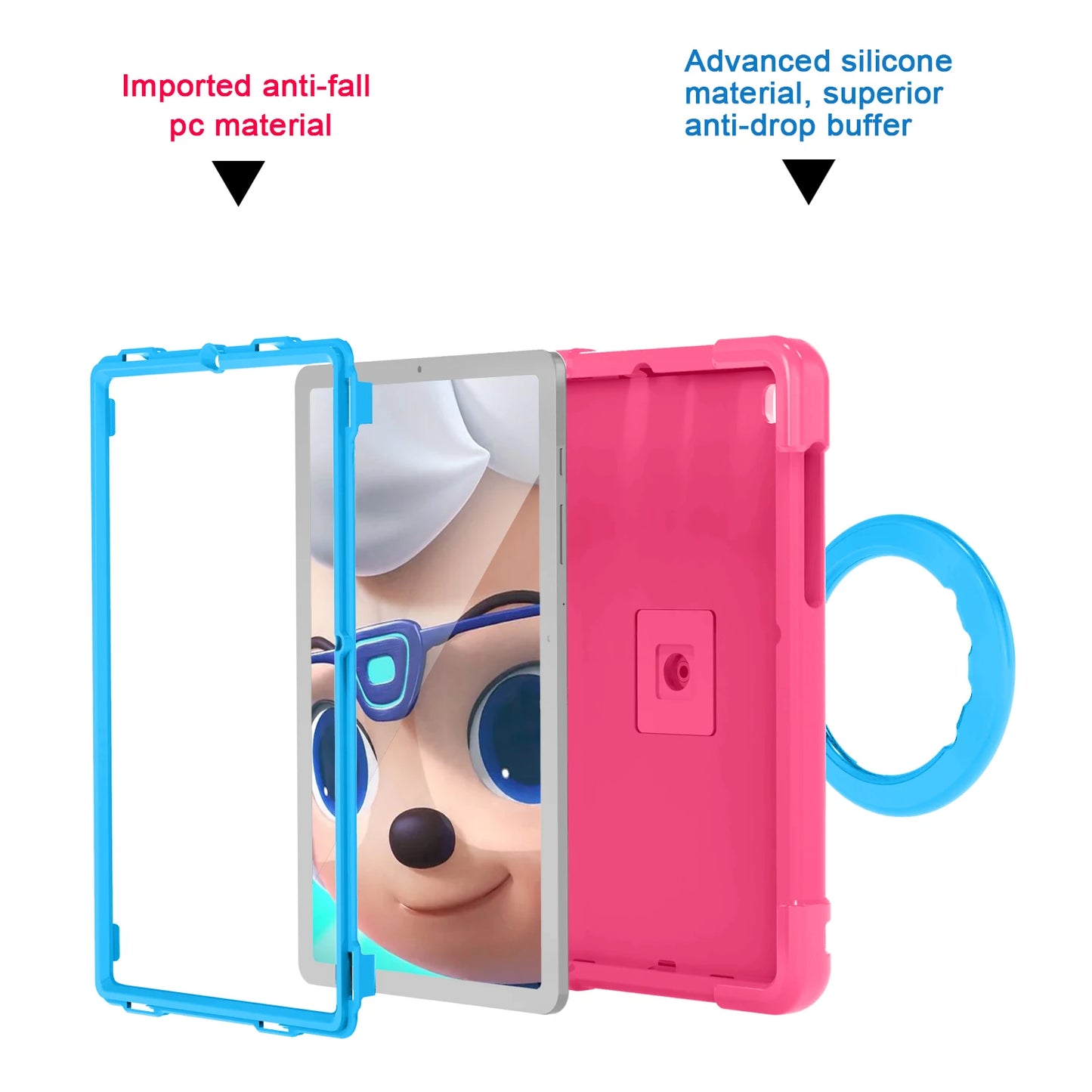 EVA PC Kids Case Universal For Samsung Galaxy Tab S6 Lite10.4 2024 2022 2020 SM-P620 P625 P613 P619 P610 P615 360 Rotation Cover