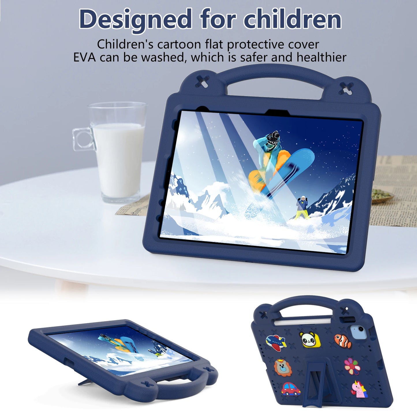 EVA Bear Stand Case For iPad 10th Air 4 5 10.9 Pro 11 10.5 9.7 2017 2018 Air 3 2 1 10.2 7-8-9th Kids Cover For Mini 1 2 3 4 5 6