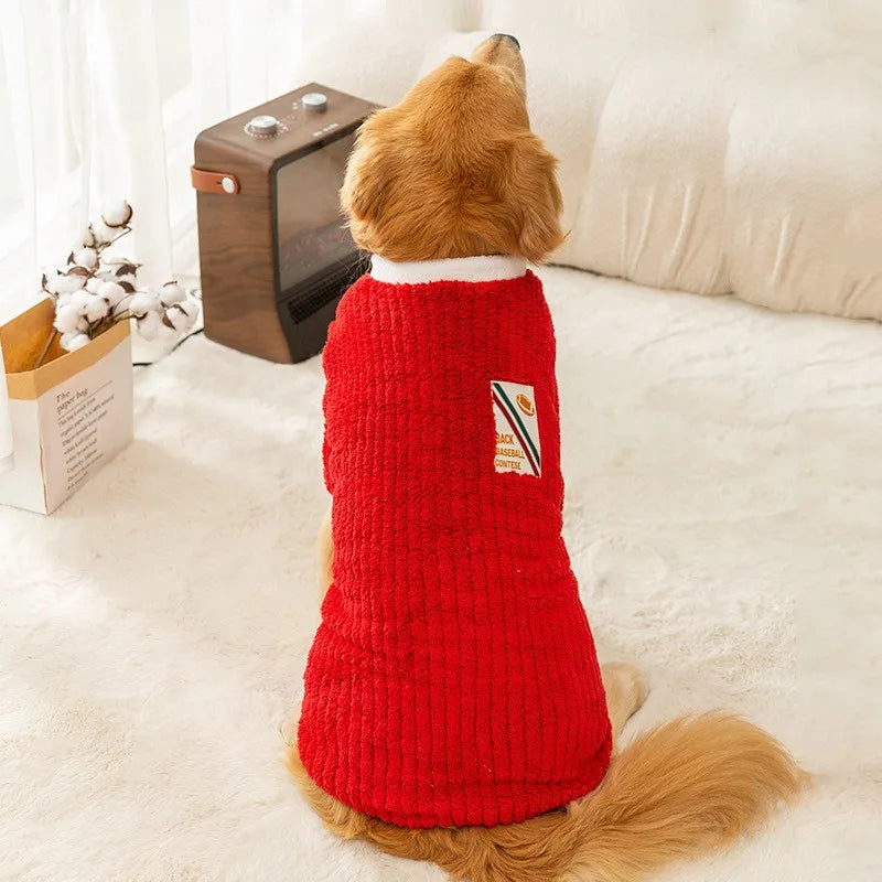 Dog Clothes for Large Dogs Fleece Dog Hoodies Autumn Winter Pet Dog Pajamas Big Dogs Coat Golden Retriever Labrador Costumes