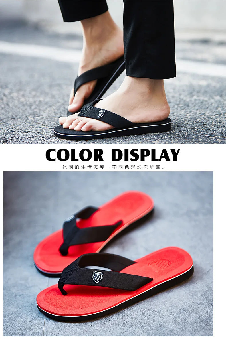 2024 New Shoes Men Summer Men Flip Flops High Quality Beach Sandals Anti-slip Zapatos Hombre Casual Shoes Man Slippers