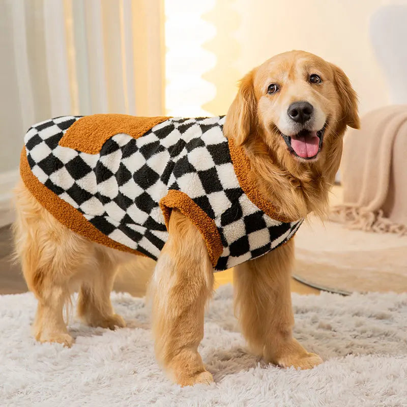 Dog Clothes for Large Dogs Fleece Dog Hoodies Autumn Winter Pet Dog Pajamas Big Dogs Coat Golden Retriever Labrador Costumes