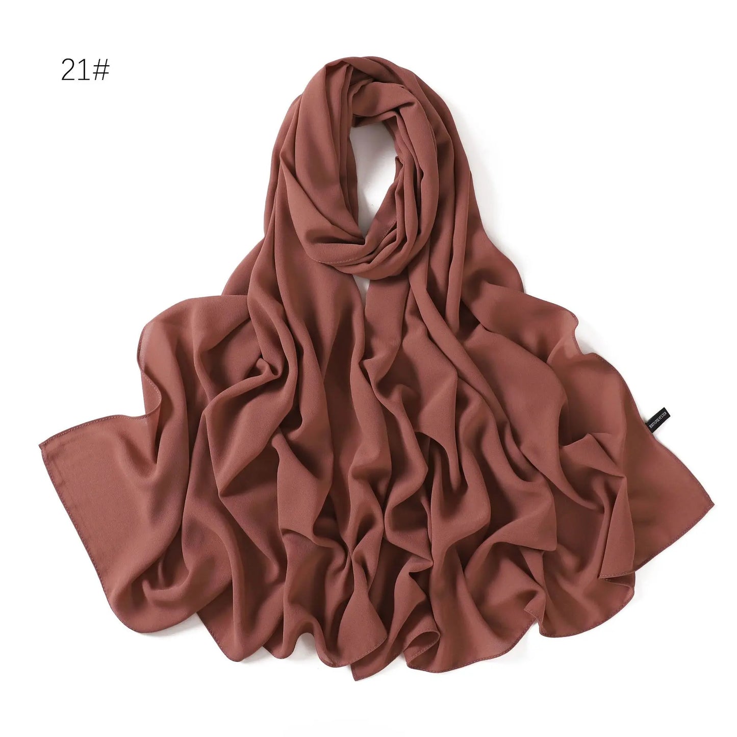 70*180cm Muslim Chiffon Hijab Shawls Scarf Women Solid Color Head Wraps Women Hijabs Scarves Ladies Foulard Femme Muslim Veil