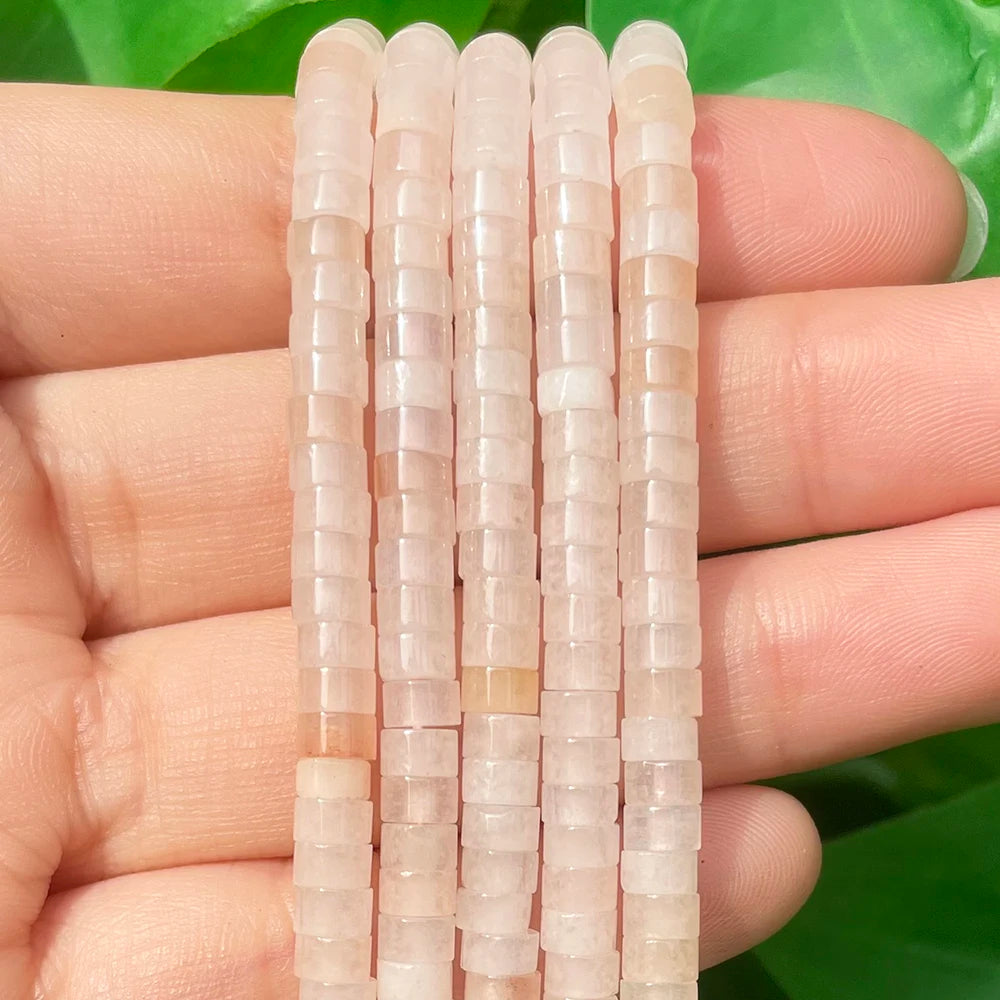 4*2mm Natural Turquoises Agates Picture Jaspers Rondelle Spacer Beads Flat Abacus Stone Beads for Jewelry DIY Making Bracelet