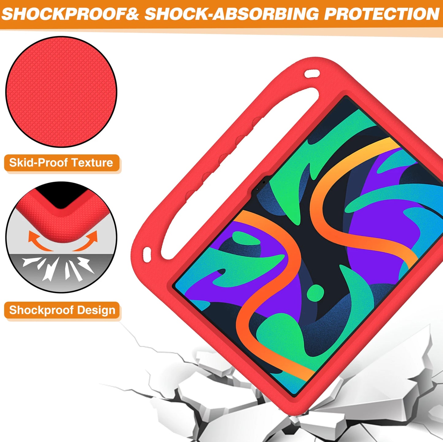 EVA Stand Case For Lenovo Xiaoxin Pad 2024 Tab M11 TB-330FU 331FC 11.0 inch Shockproof Soft Cover With Kids Funda Handle Capa