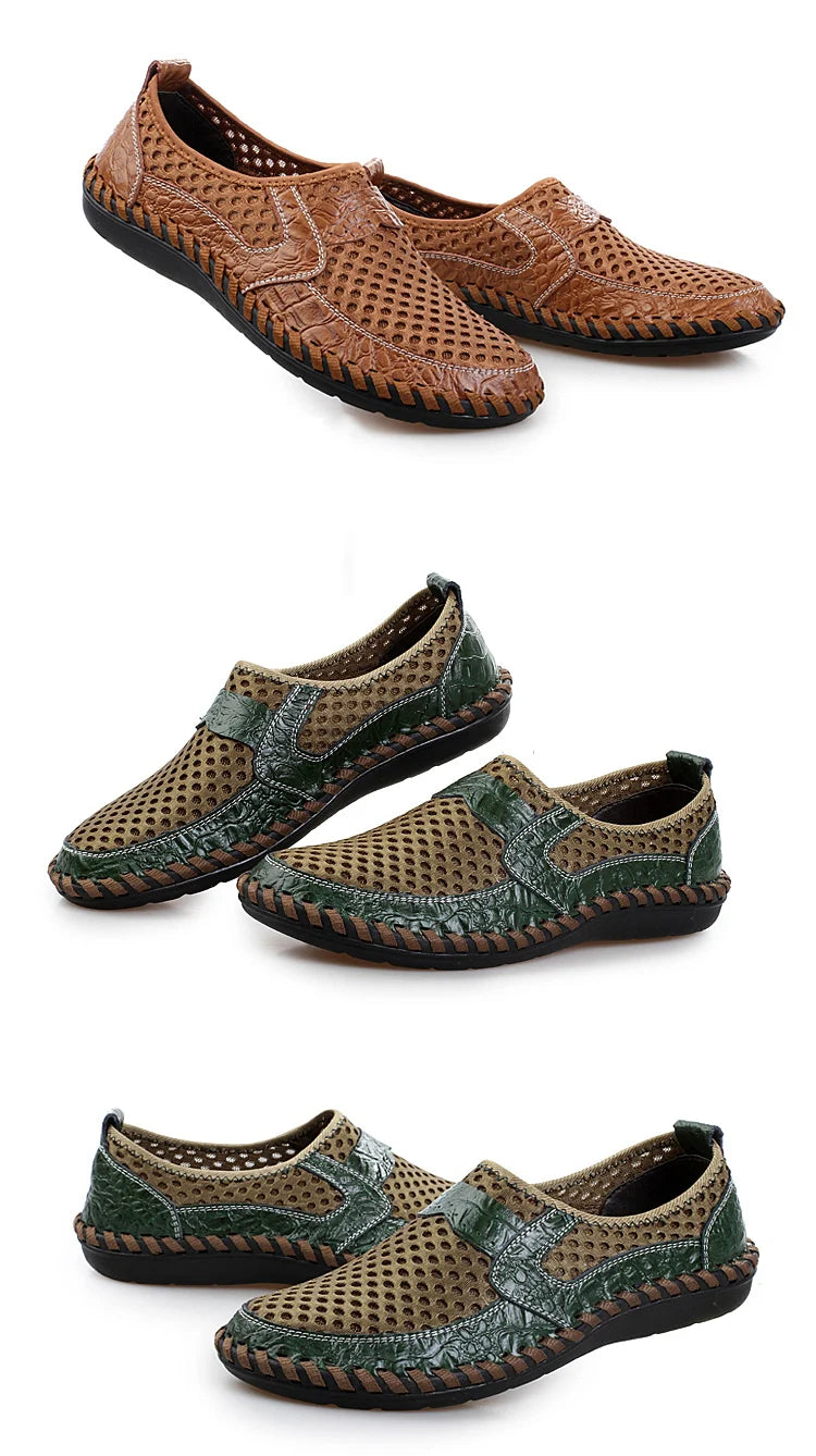 Wholesale Cheap Loafer Men Shoes Mesh Casual Men Shoes Breathable Men Leather Loafer Shoes