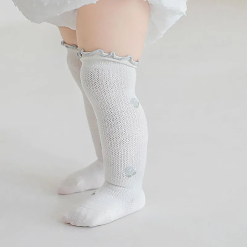 Summer Lovely Baby Socks Thin Newborn Over-Knee Long Tube Cotton Stockings Infant Anti-mosquito Socks