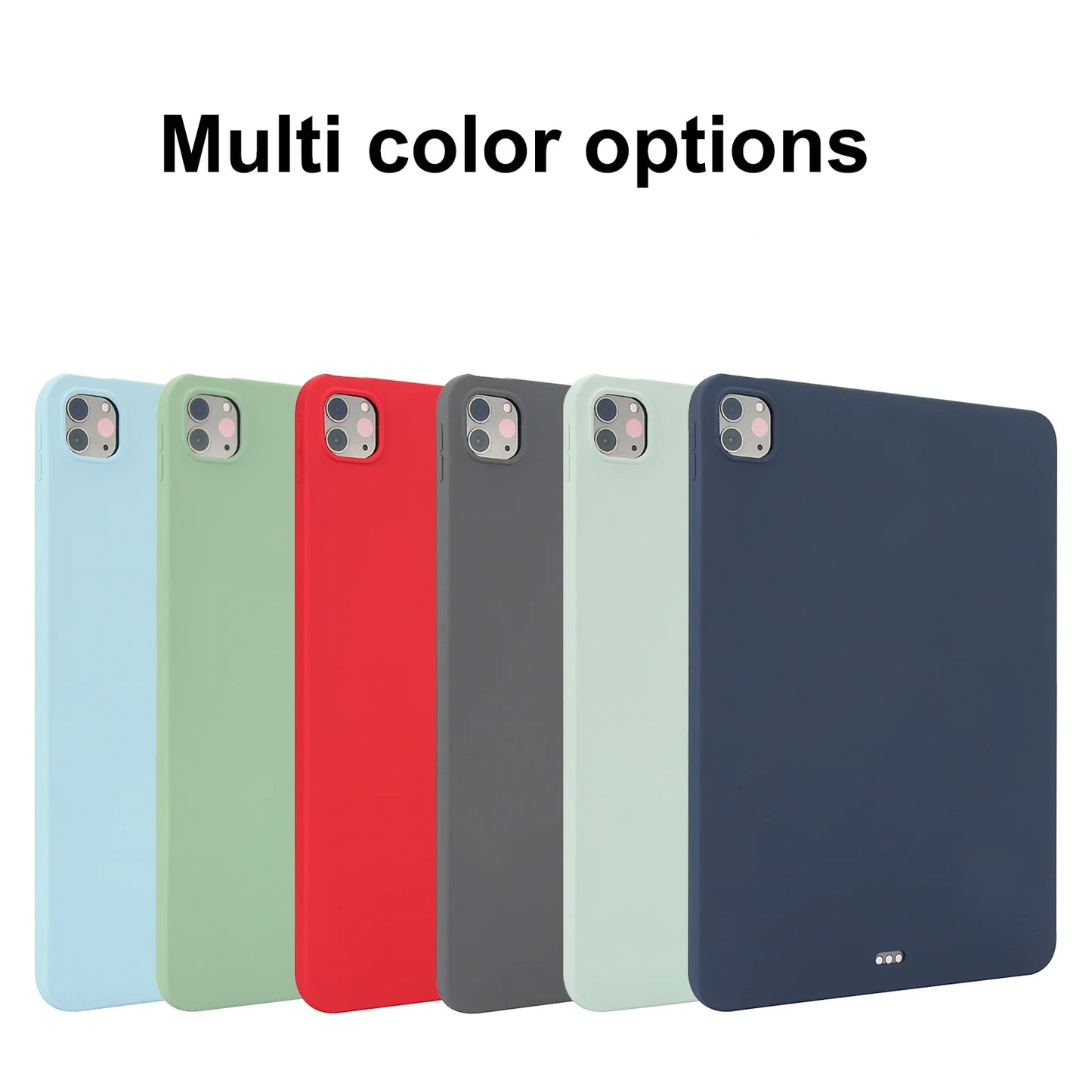 Candy Color Case For iPad Air Pro 13 2024 M2 M4 Pro 12.9 2018 2020 2021 2022 3rd 4th 5th 6th Generation TPU Cover Kids Friendly