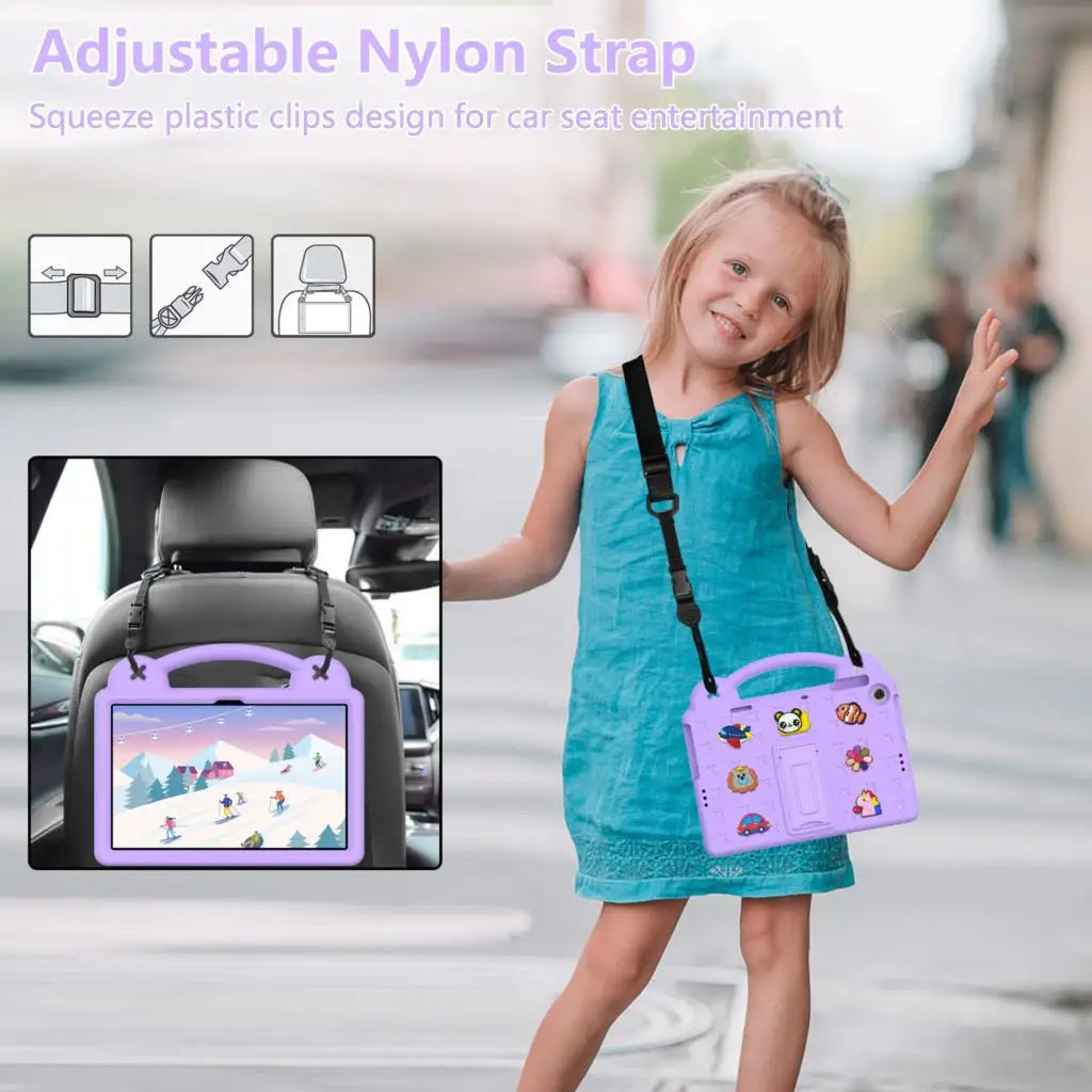 EVA Stand Case For Lenovo Tab M8 4th Gen TB-300XU TB-8505F 8506F 8705F Shockproof Kids DIY Cover For K10 M10 P10 Holder Strap