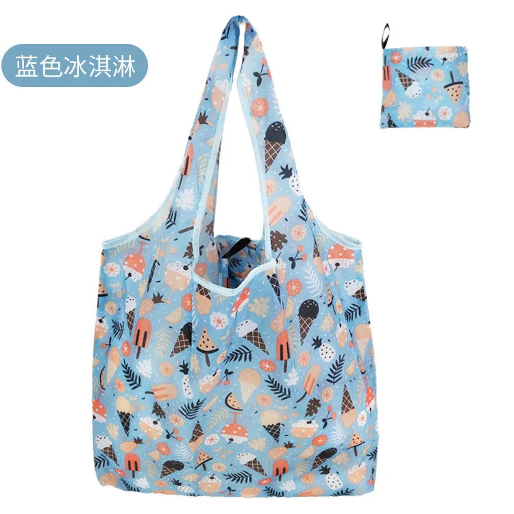 Large Shopping Bag Reusable Eco Bag Grocery Package Beach Toy Storage Bags Shoulder Shopping Pouch Foldable Tote Pouch Package