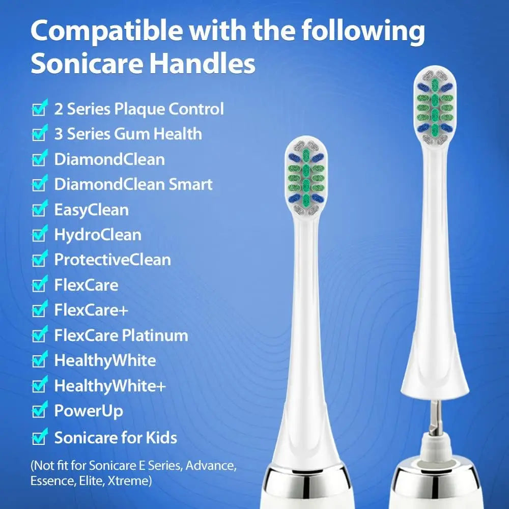 12pcs Replacement Toothbrush Heads for Philips Sonicare C3 Premium Plaque Control HX9044/65 G3 Premium Gum Care HX9054/65