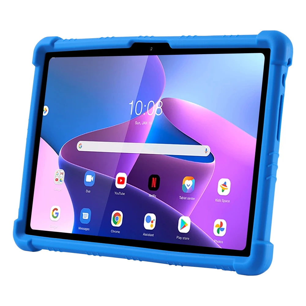 Adjustable Stand Case for Lenovo Tab M10 3rd Gen 2022 10.1 inch TB-328FU TB-328XU Soft Silicone Cover Shockproof Kids Safe Shell