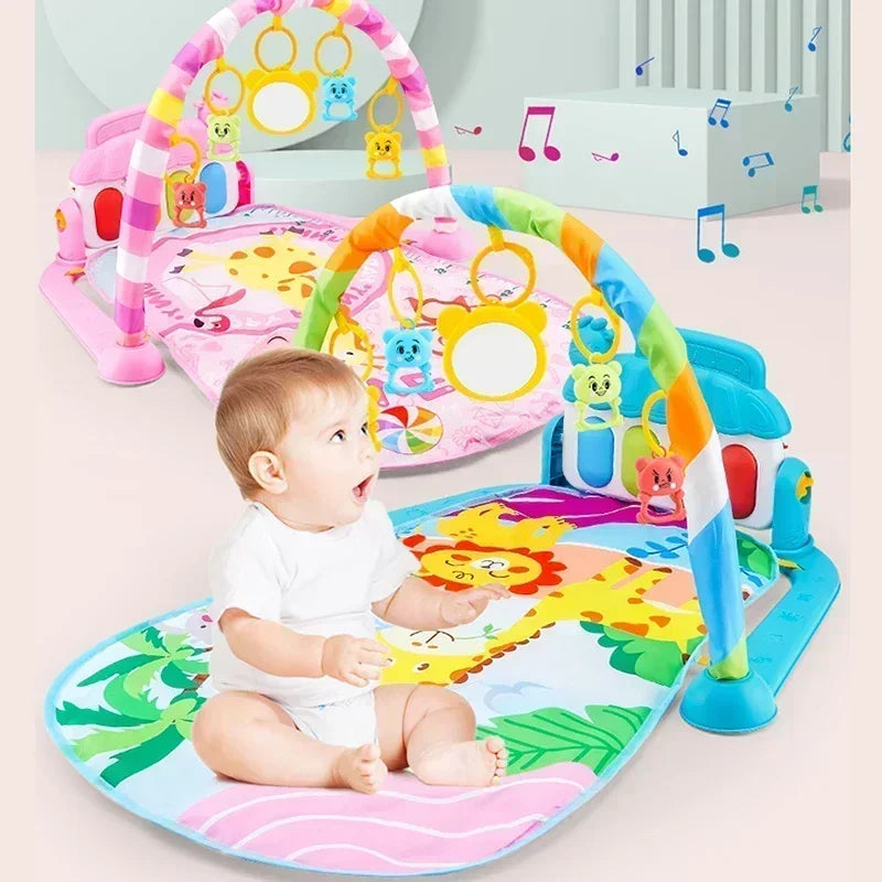 Baby Music Rack Play Mat Kids Piano Keyboard Carpet Gym Crawling Activity Infant Rug Early Educational Toy for Baby Gift