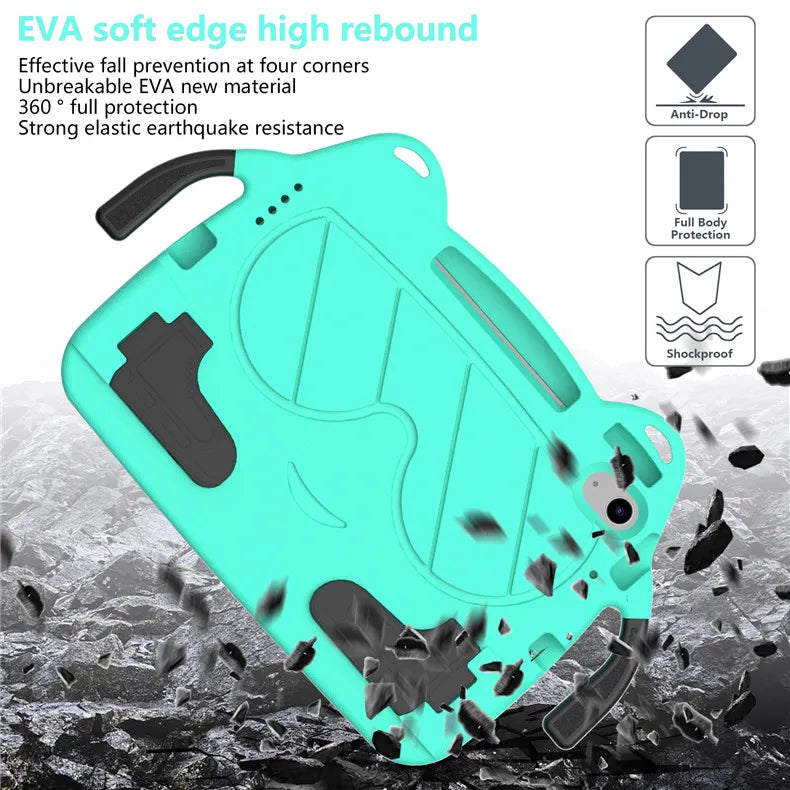 EVA Case for iPad 10.2 10.5 Air 3 10.9 Air 4 5 Pro 11 Kids Safe Cover For iPad 10.9 2022 Kickstand Shockproof With Pencil Holder