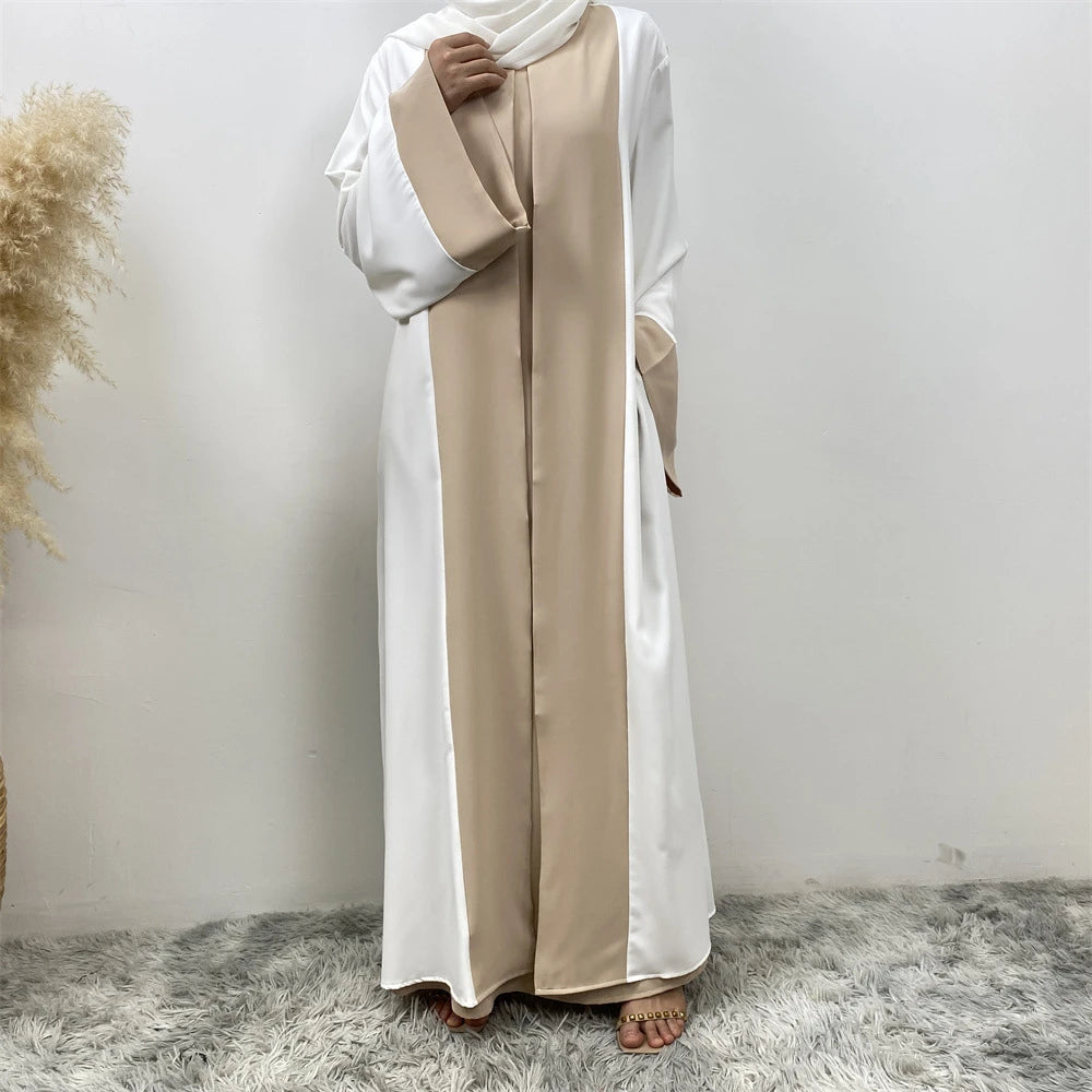 Ramadan Eid Muslim Abaya Dubai Luxury Splicing Fake Two Pieces Abayas For Women Kaftan Modest Dress Islam Caftan Marocain Femme