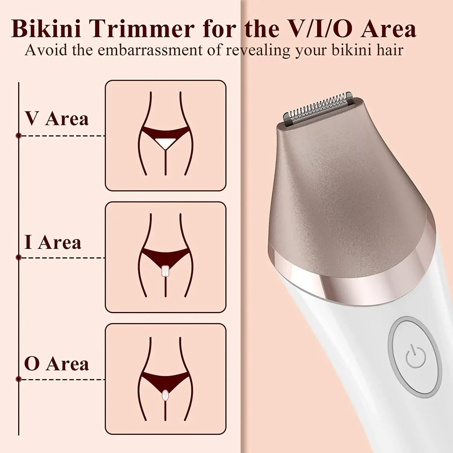 6in1 Women Epilator Electric Hair Removal Facial Body Lady Shaver Bikini Legs Arms Armpit Hair Remover Underarms Rechargeable