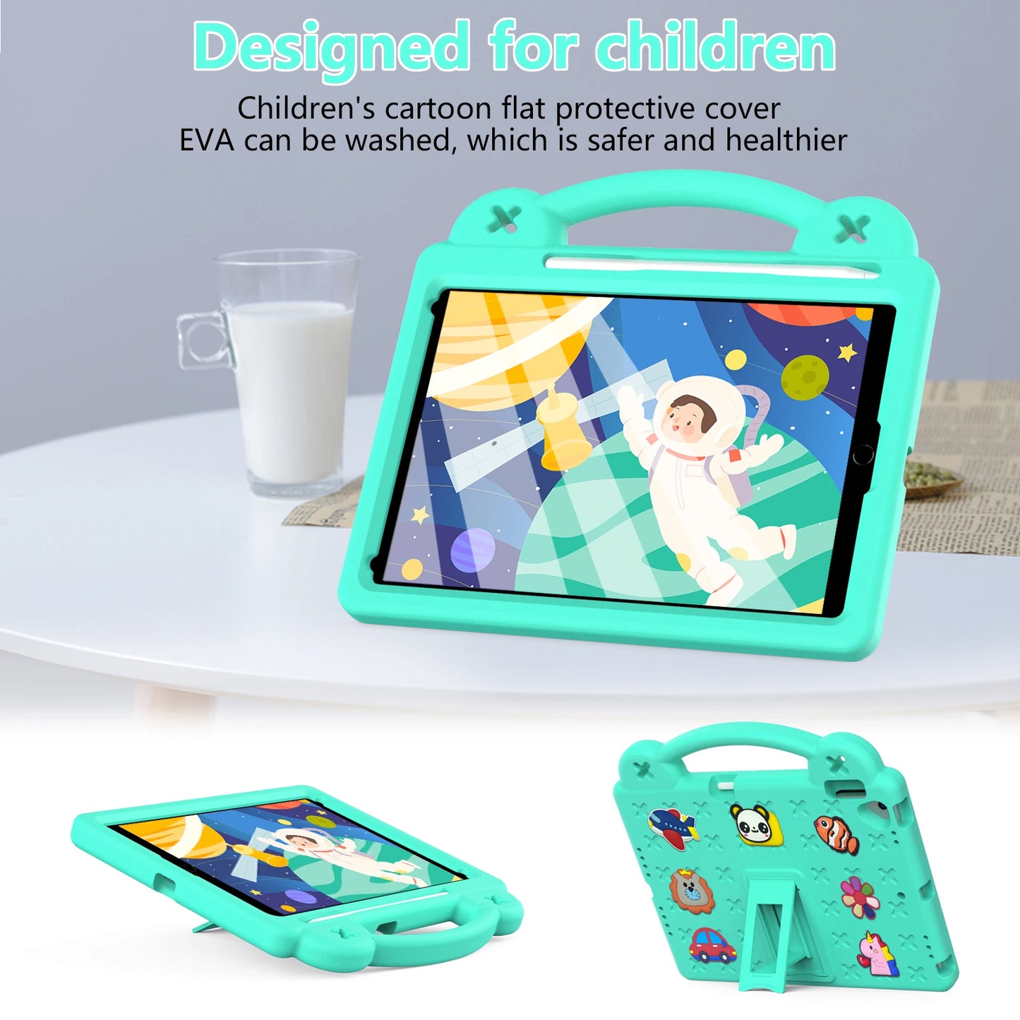 EVA Bear Stand Case For iPad 10th Air 4 5 10.9 Pro 11 10.5 9.7 2017 2018 Air 3 2 1 10.2 7-8-9th Kids Cover For Mini 1 2 3 4 5 6