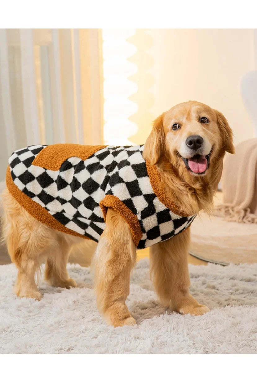 Autumn and winter sweaters for Big Dogs Warm Dog Vest Fleece Dog Coat Pet Dog Hoodies Golden Retriever Large Dog Costume