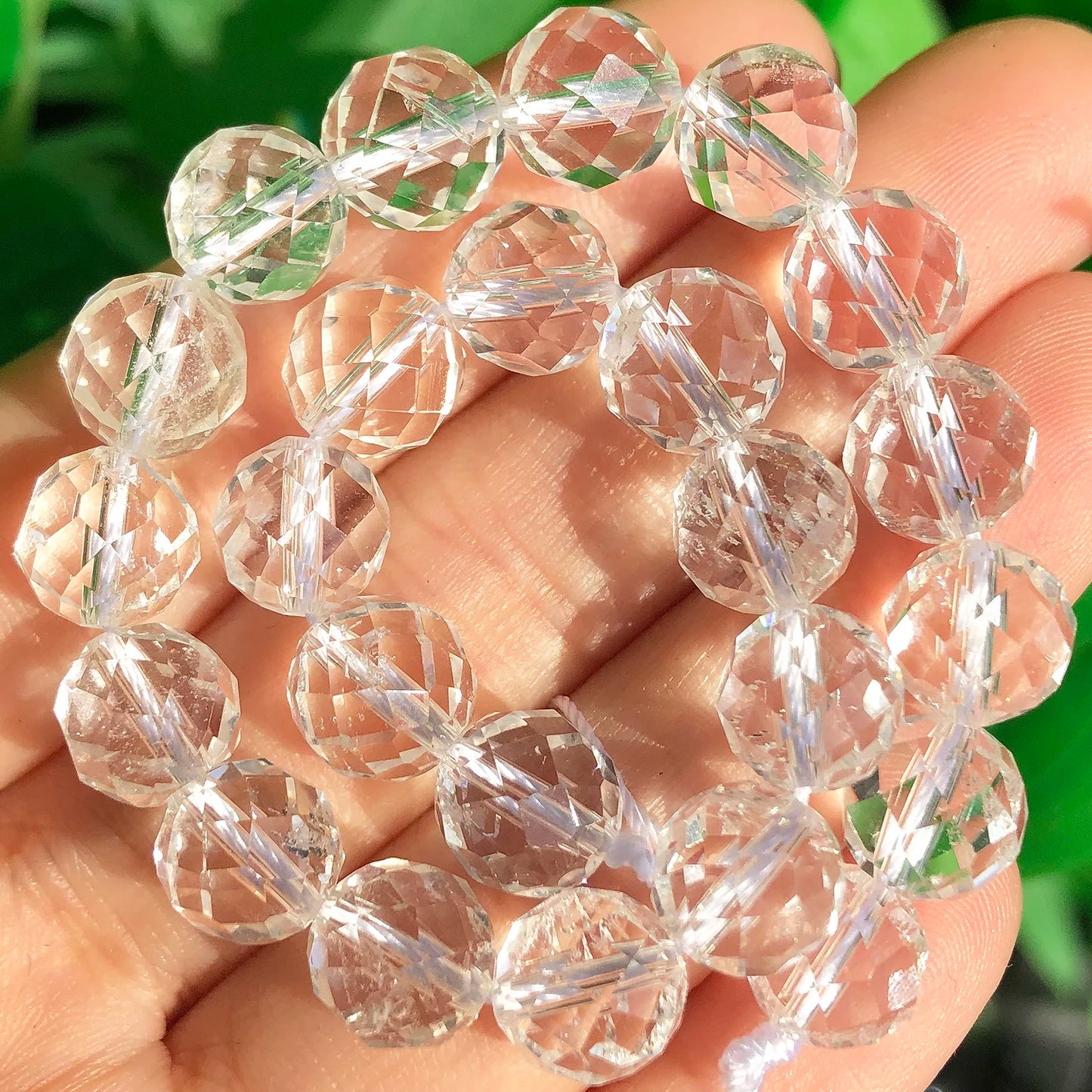 Natural White Clear Quartz Genuine Stone Beads Faceted Loose Spacer Beads for Jewelry DIY Making Charms Bracelet Accessories