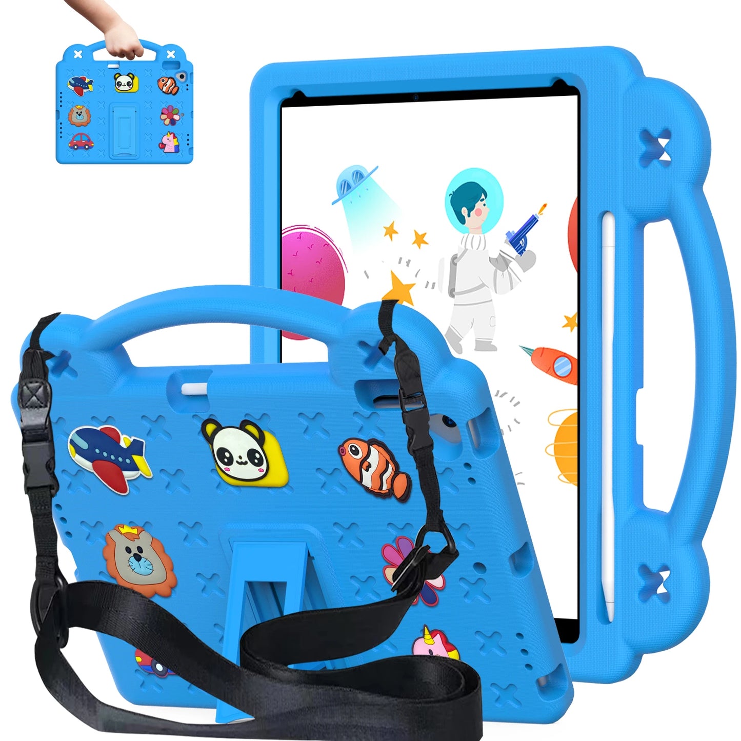 EVA Bear Stand Case For iPad 10th Air 4 5 10.9 Pro 11 10.5 9.7 2017 2018 Air 3 2 1 10.2 7-8-9th Kids Cover For Mini 1 2 3 4 5 6