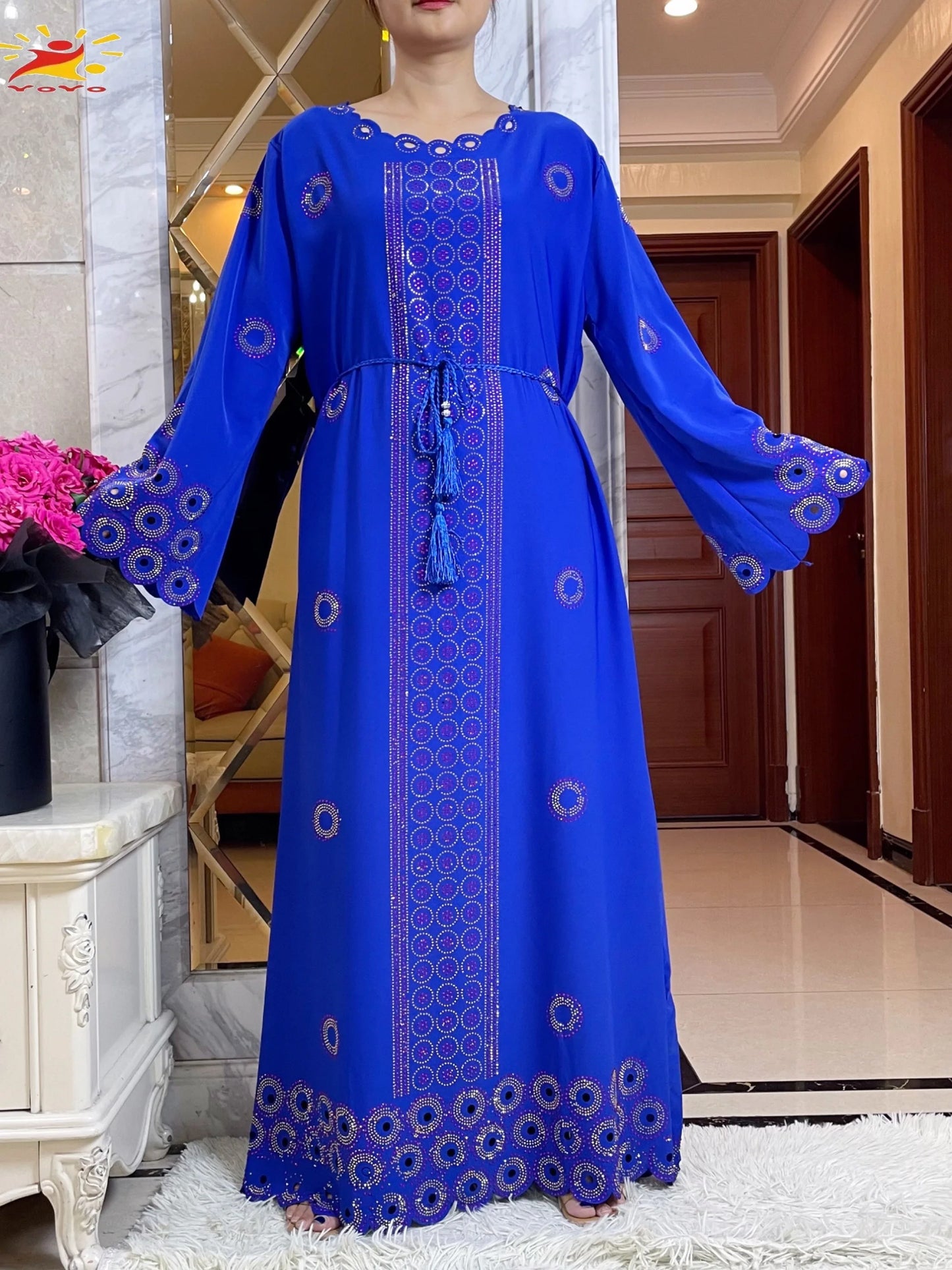 2024 Autumn Women Elegant Dresses Dubai Party Outfits Long Sleeve  Dashiki Muslim Women High-grade Comfort Fabric African Abaya