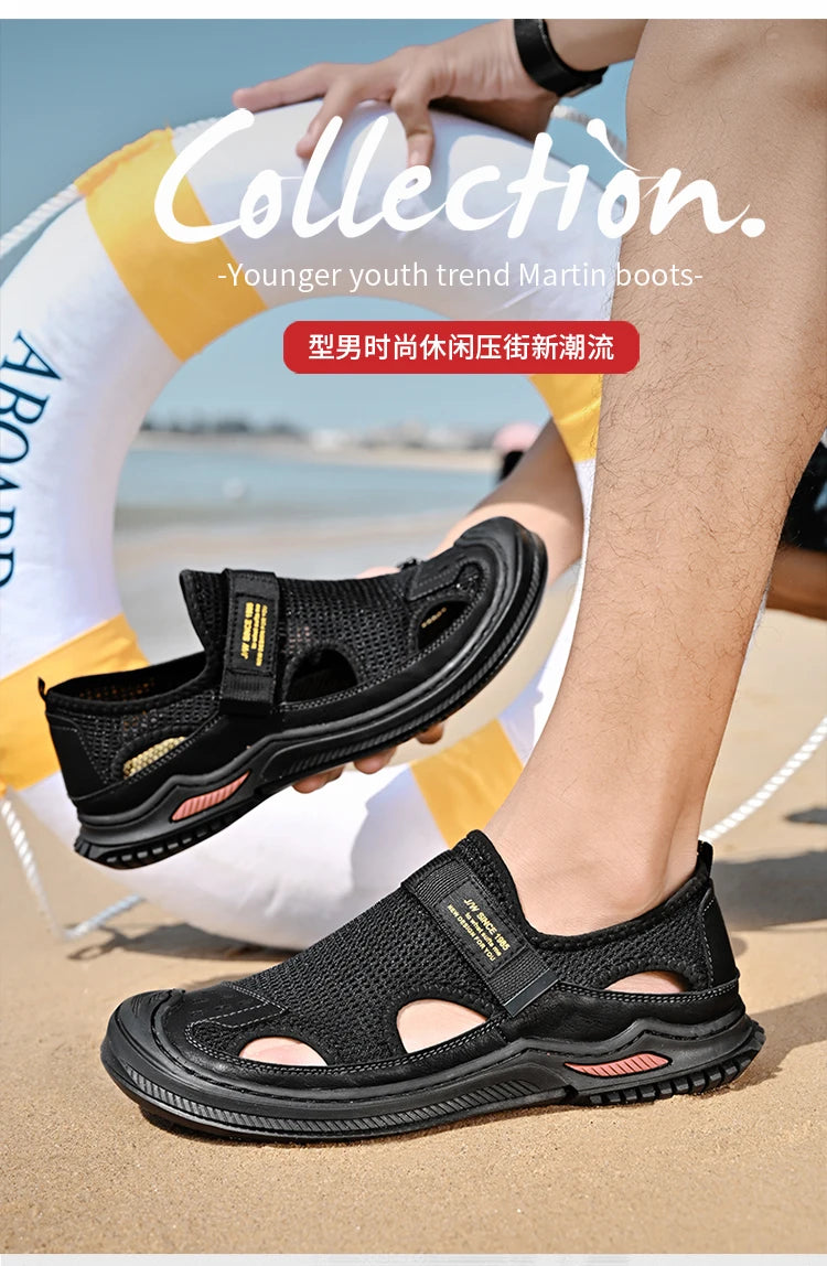 2023 New Sandals Man Fashion  Summer Breathable Outdoor Beach  Casual Comfortable Casual Shoes