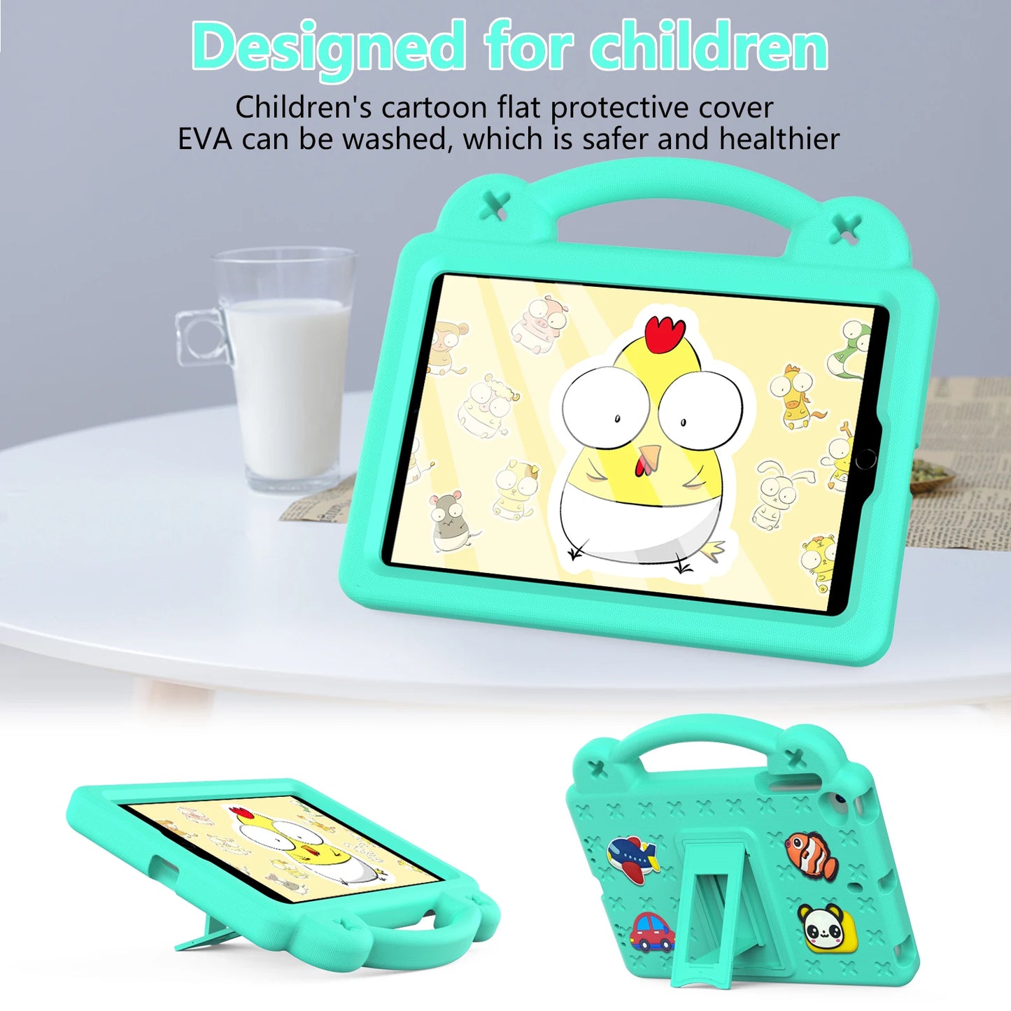 EVA Bear Stand Case For iPad 10th Air 4 5 10.9 Pro 11 10.5 9.7 2017 2018 Air 3 2 1 10.2 7-8-9th Kids Cover For Mini 1 2 3 4 5 6