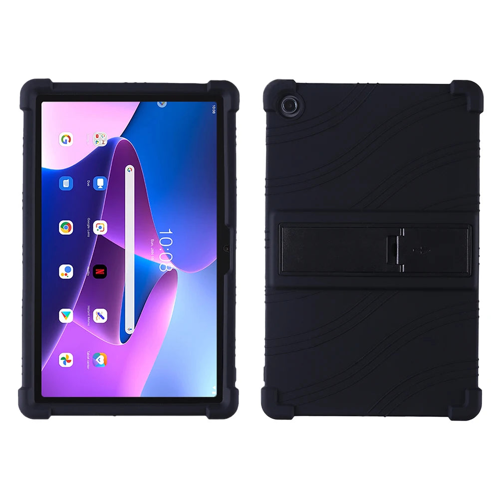 Stand Case for Lenovo Xiaoxin Pad 10.6" 2022 Tab M10 Plus 3rd Gen TB125 TB128FU XU K10 Pro TB223FC TB226XC Soft Silicone Cover