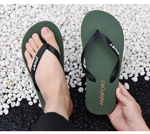 Men's flip flops for summer wear, new outdoor daily anti slip splint flip flops for men's beach shoes