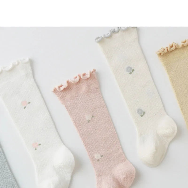 Summer Lovely Baby Socks Thin Newborn Over-Knee Long Tube Cotton Stockings Infant Anti-mosquito Socks