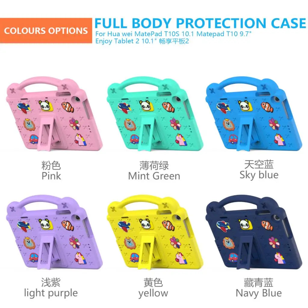 EVA Stand Case For Huawei MatePad SE 10.4 10.1 M6 M5 Lite 8.4 Pro 10.8 T10 T10S Shockproof Kids DIY Cover For Honor Pad X8 Lite